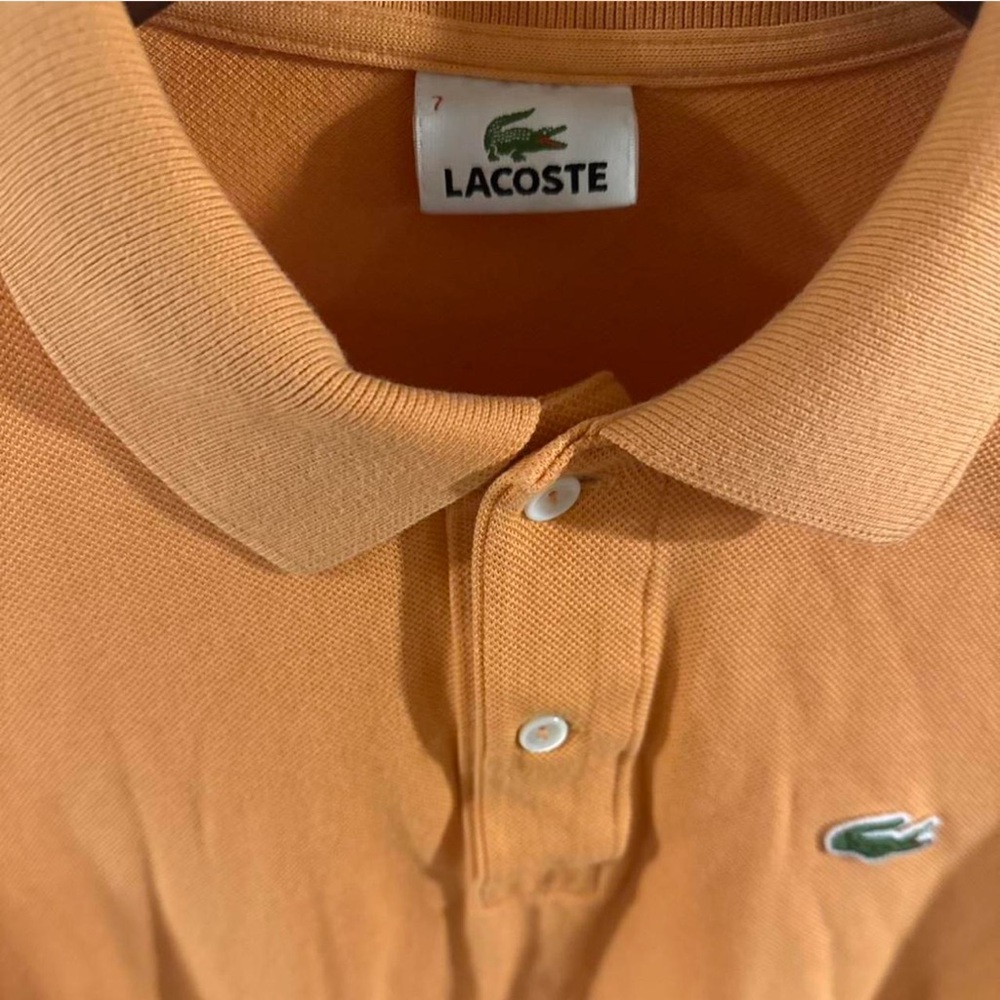 Retro Lacoste Vibrant Orange Men’s Polo Shirt Size 7 (XL-XXL) - Picture 2 of 7